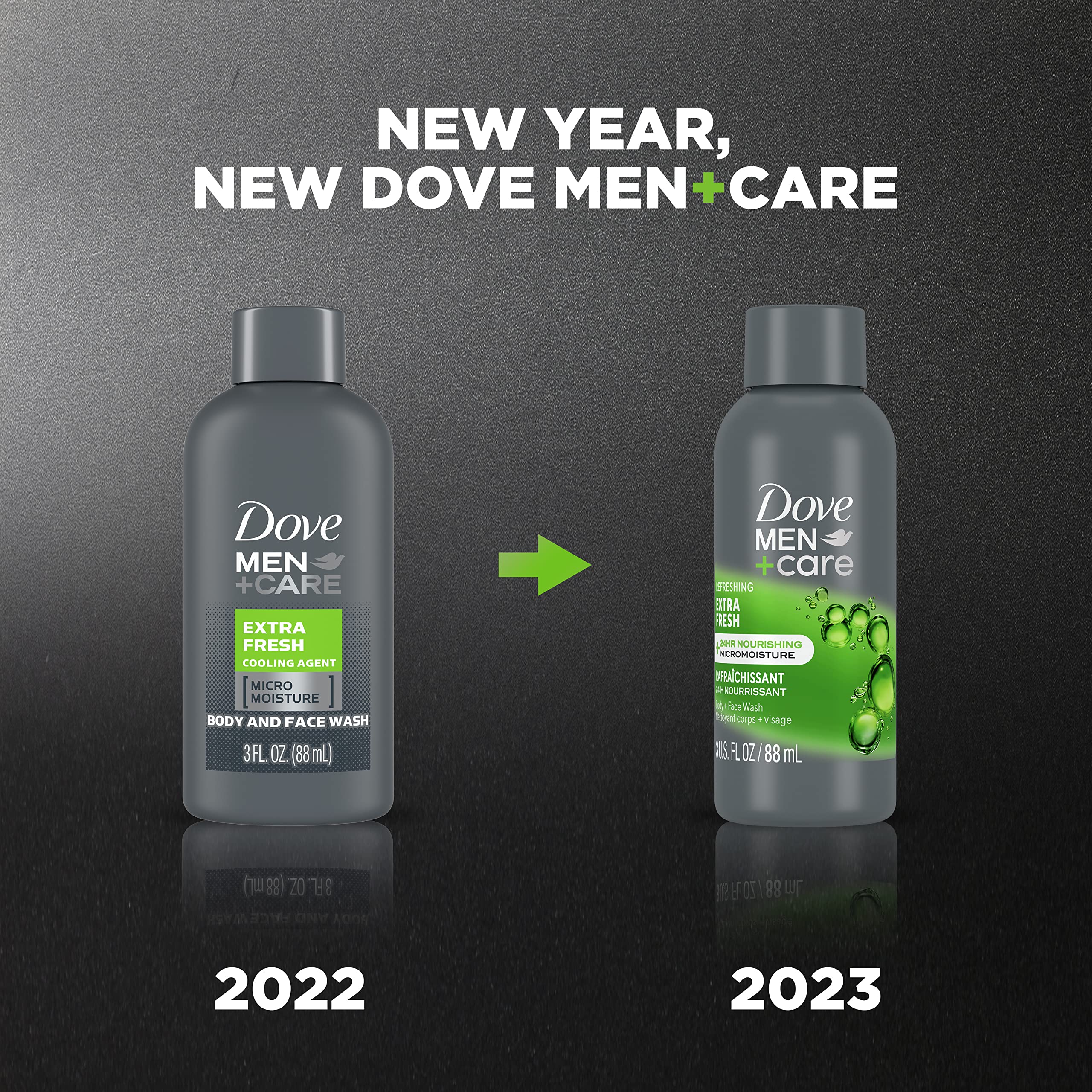 DOVE MEN + CARE Body Wash Extra Fresh 3 Ounce (Pack of 24)